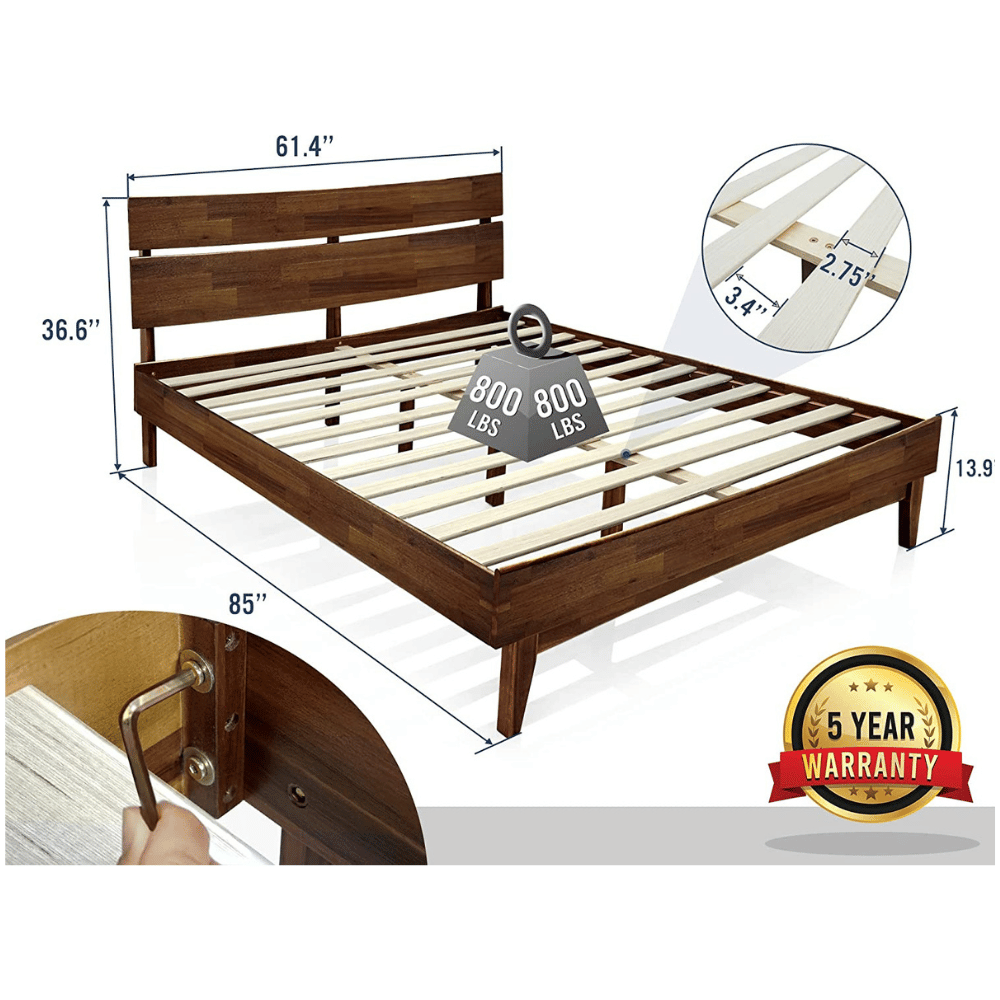 Acacia strong slats Queen Bed Frame