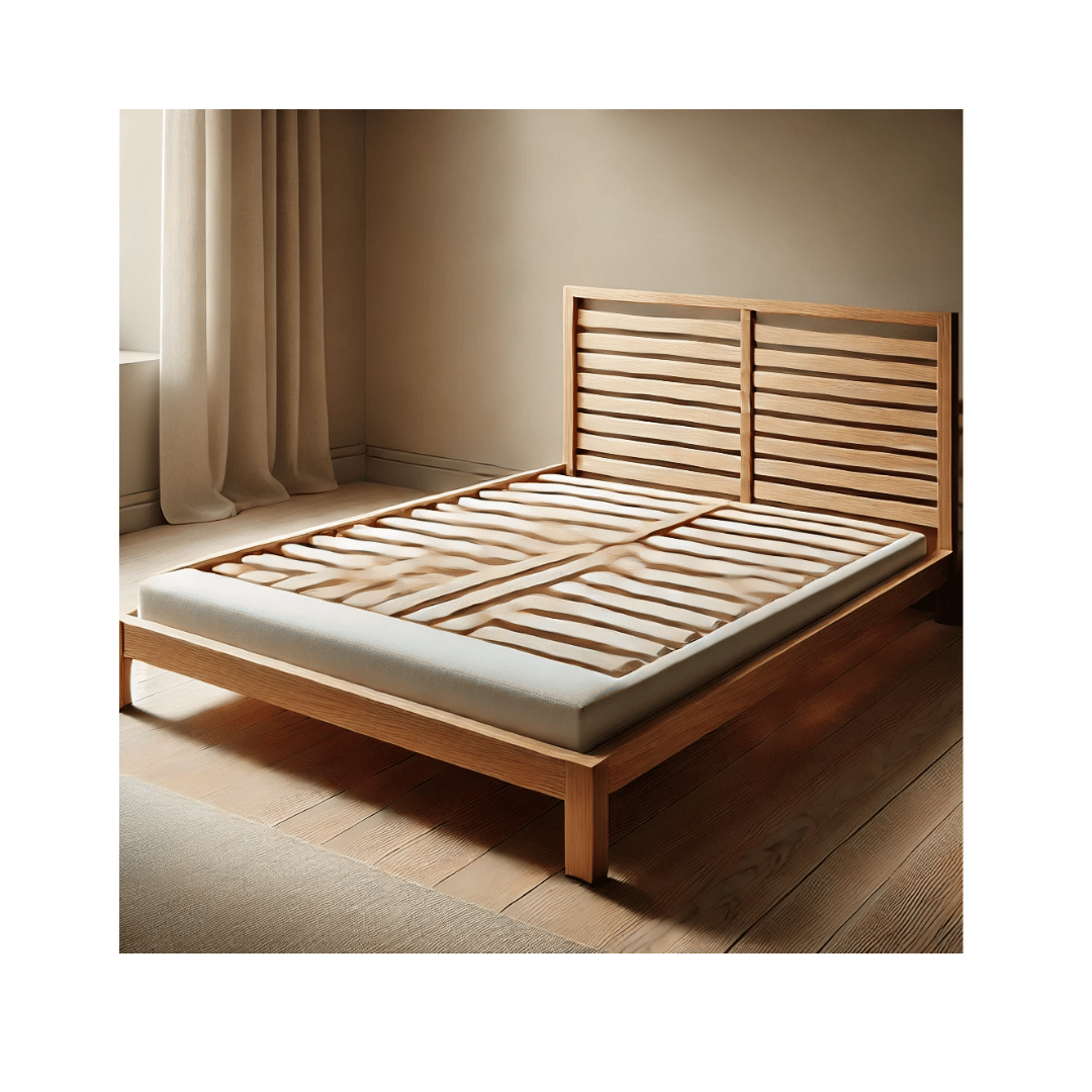Contemporary wooden bed