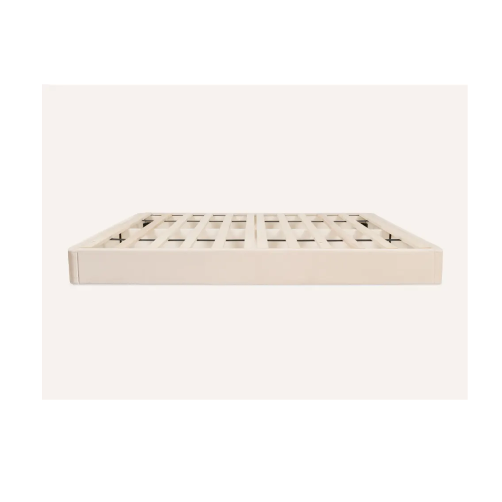 Birch wood construction bed frame