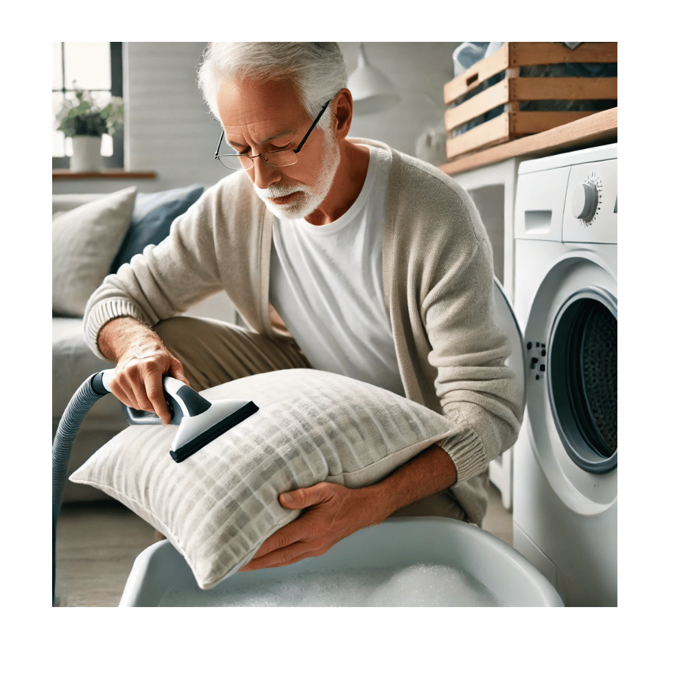 Sllergy-safe pillow cleaning process