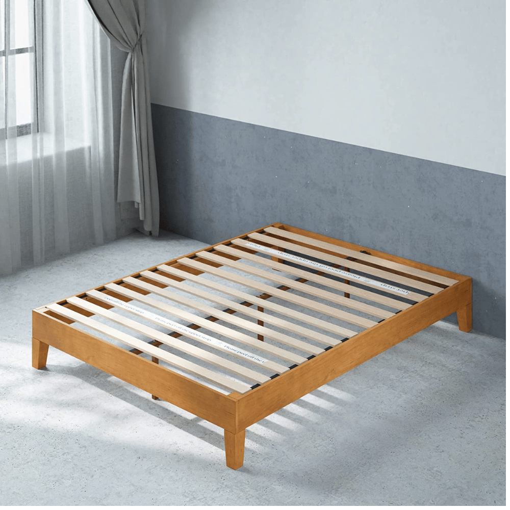 ZINUS grey wash Queen Bed