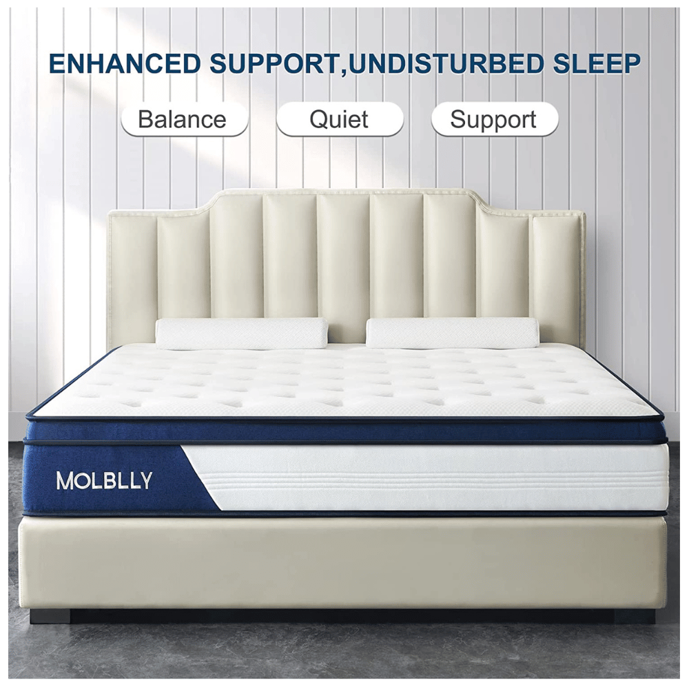 Molblly easy setup queen bed