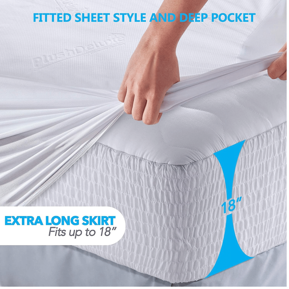 PlushDeluxe breathable mattress protector
