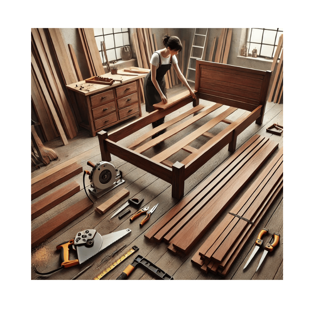 Securing wooden slats bed
