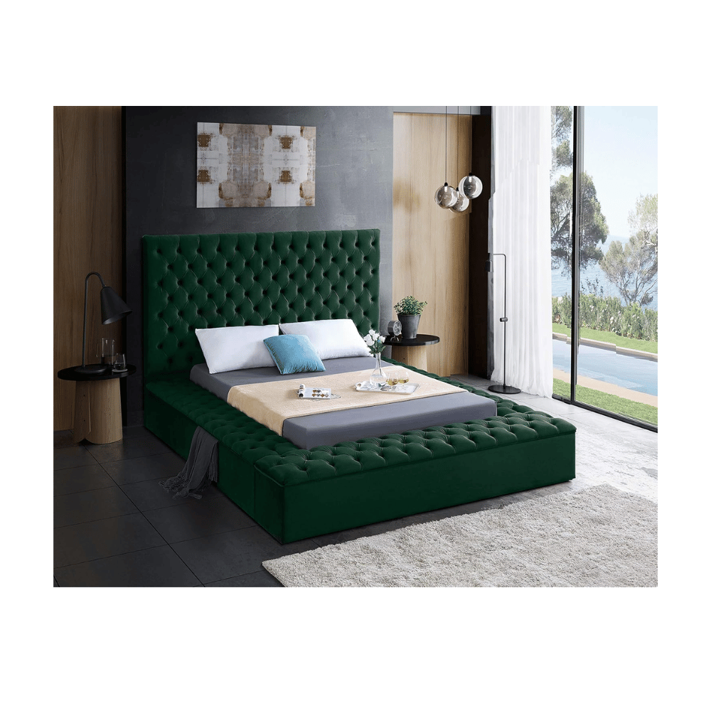 Meridian Furniture velvet bed frame​