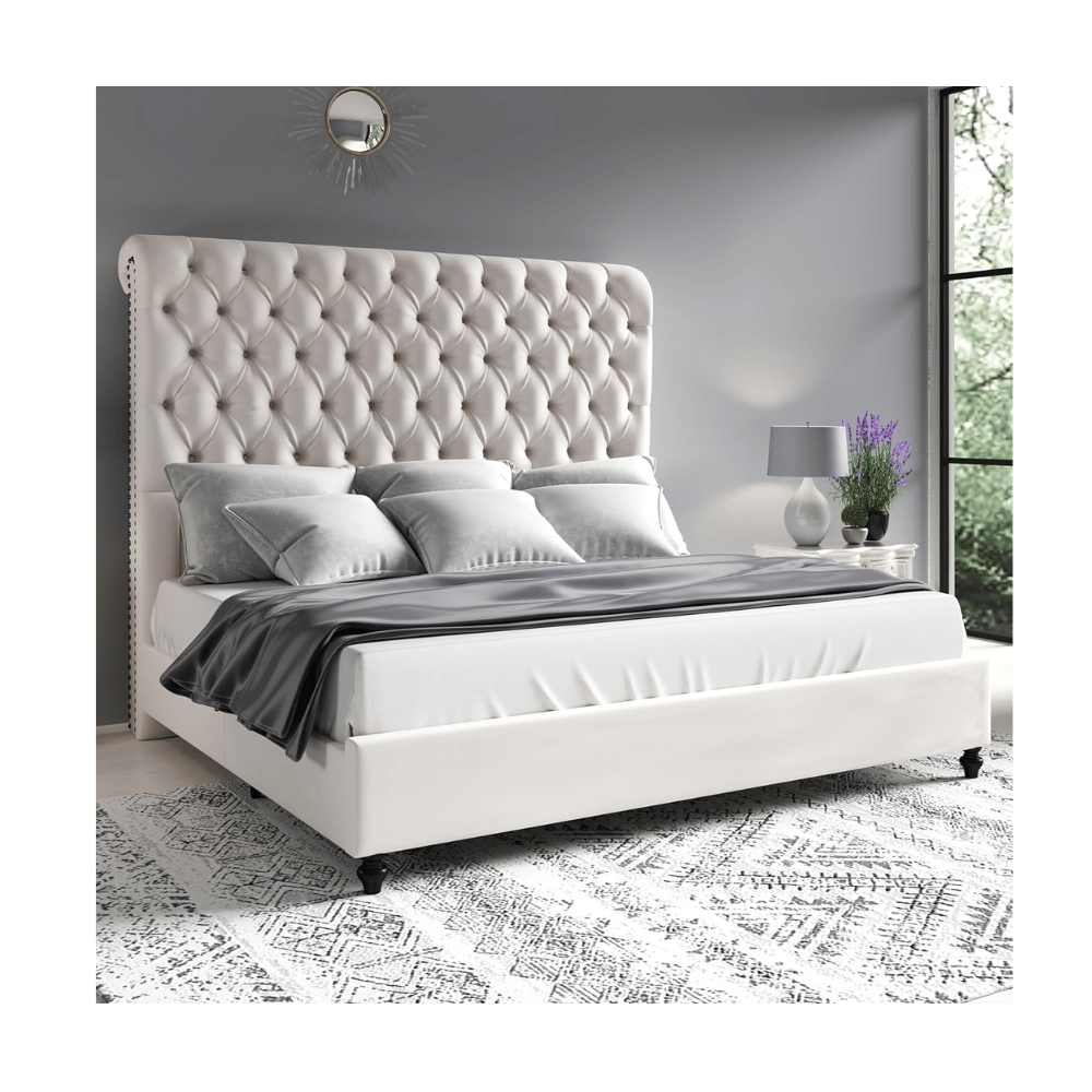 Jocisland velvet platform bed​