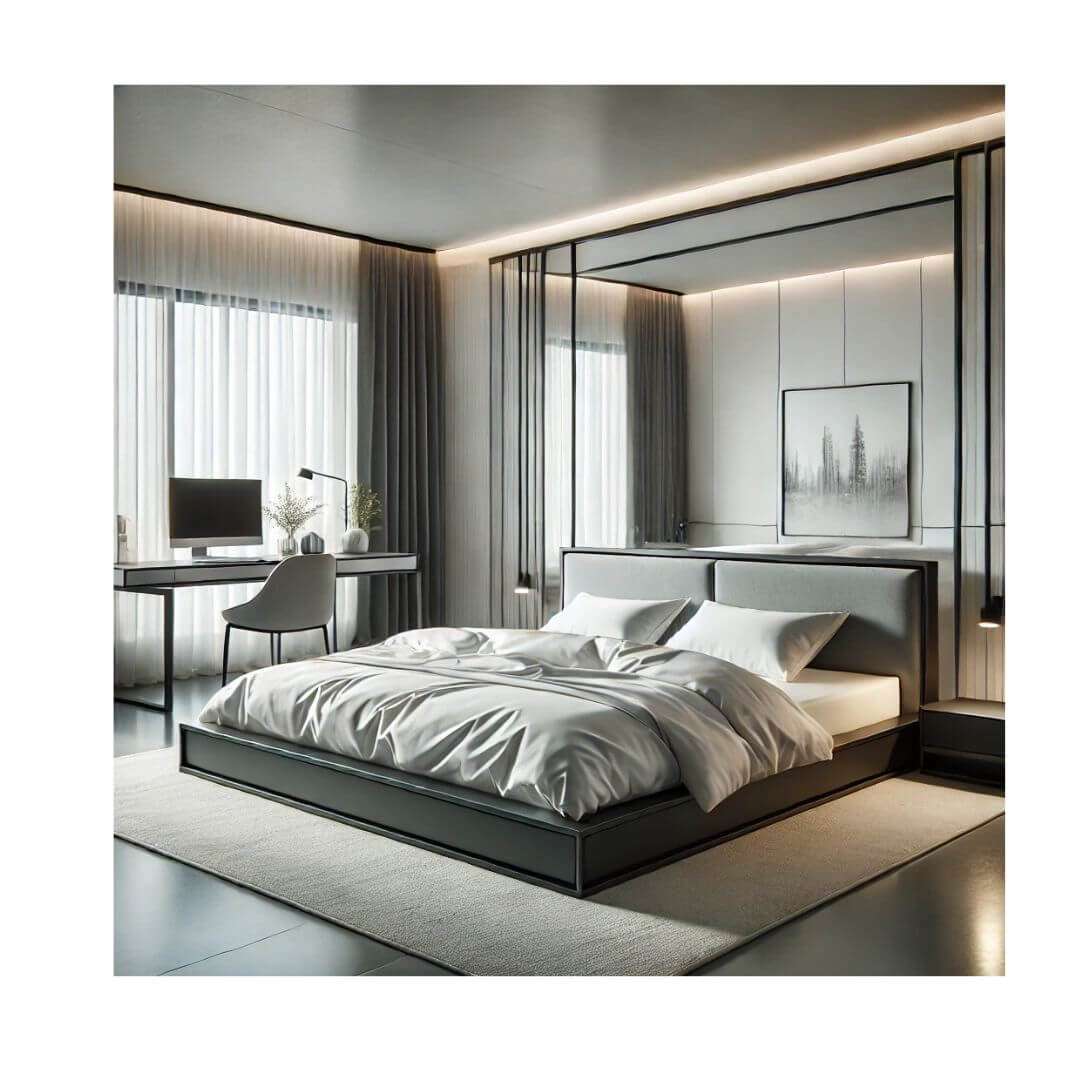 Monochrome modern Full XL Bed Frame