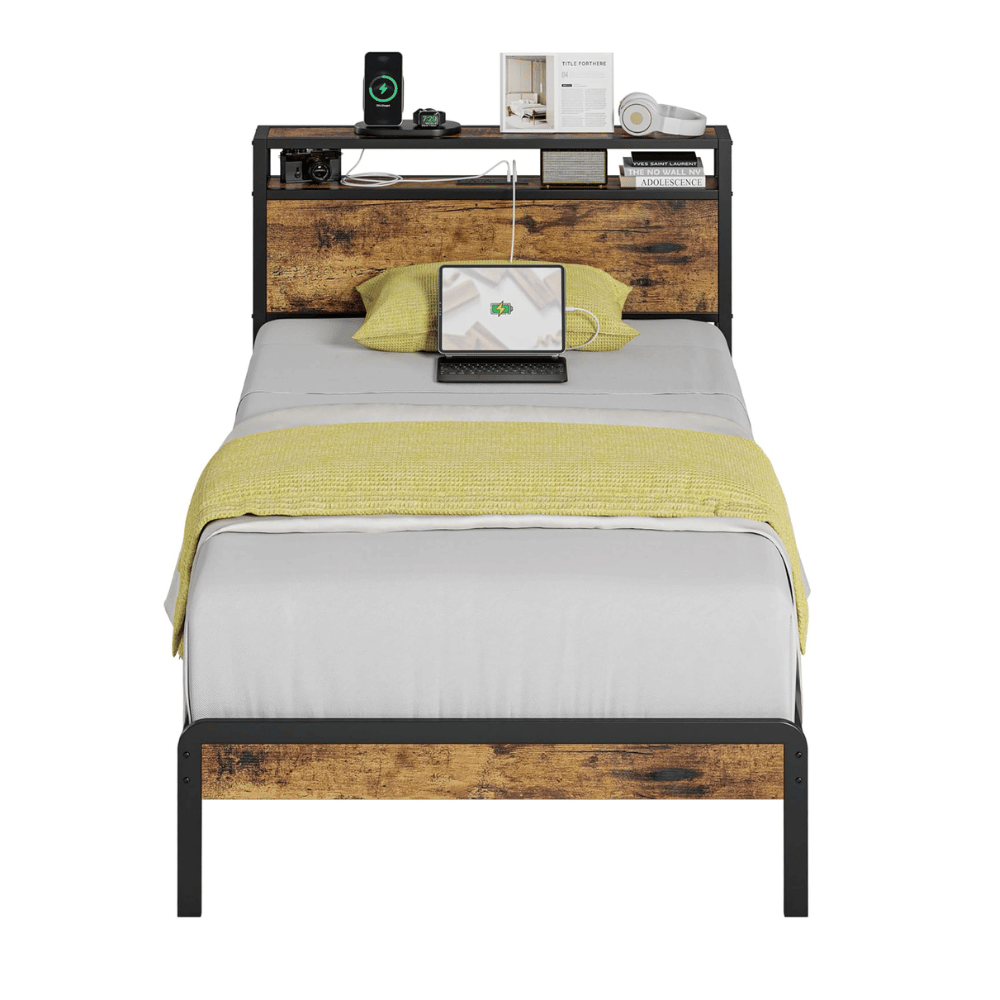IRONCK Sturdy metal twin bed