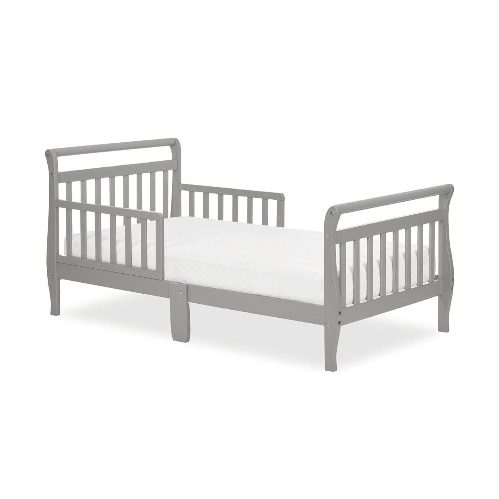 Sleigh-style toddler bed frame