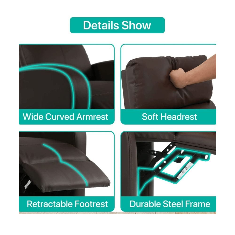 Hkeli leather recliner chair