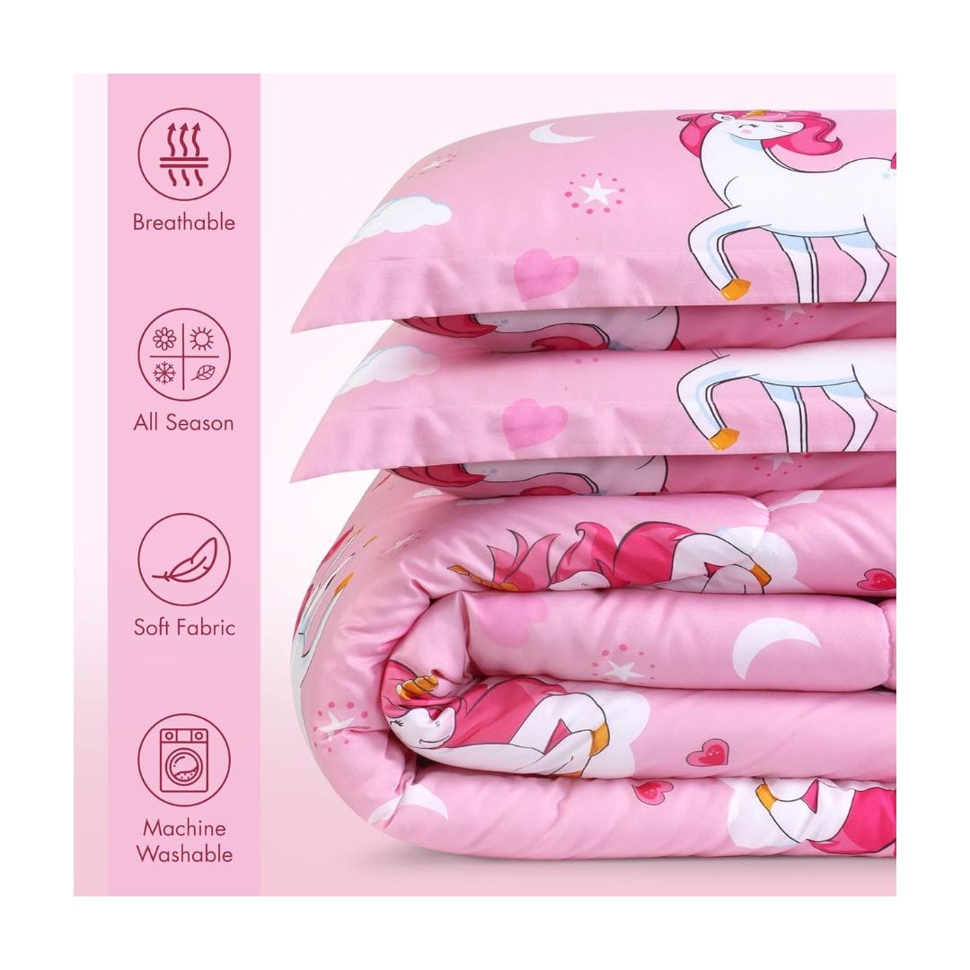Utopia Bedding coordinated unicorn comforter