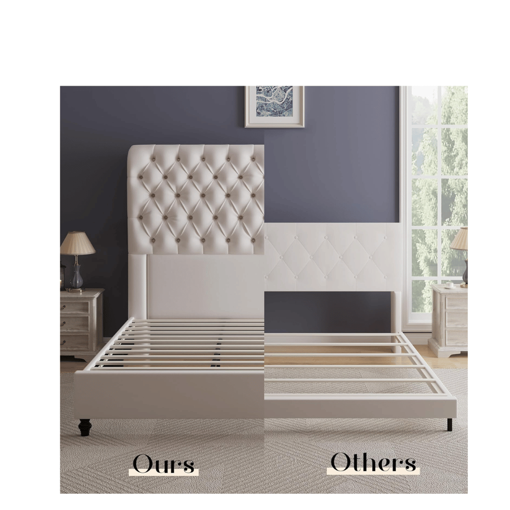 Jocisland tall headboard bed​
