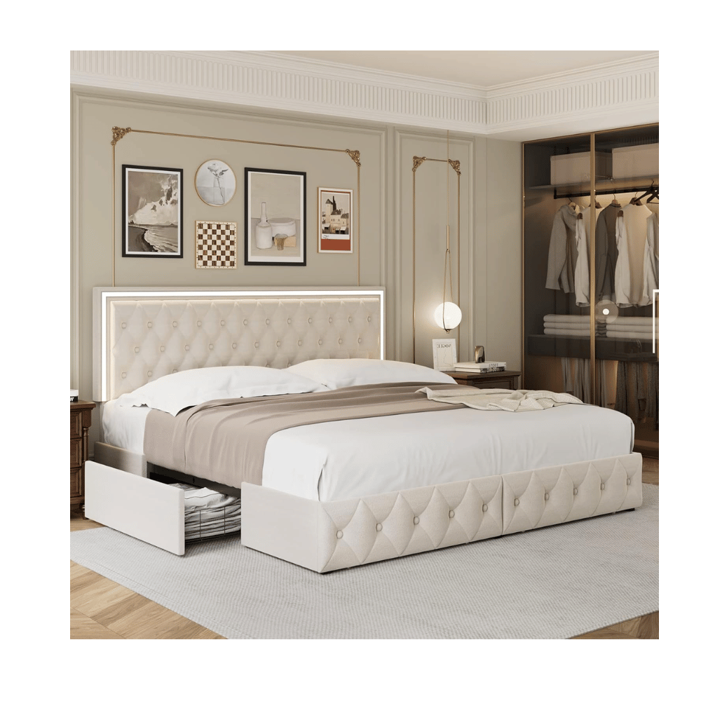 Keyluv upholstered bed frame (Credit: Keyluv)