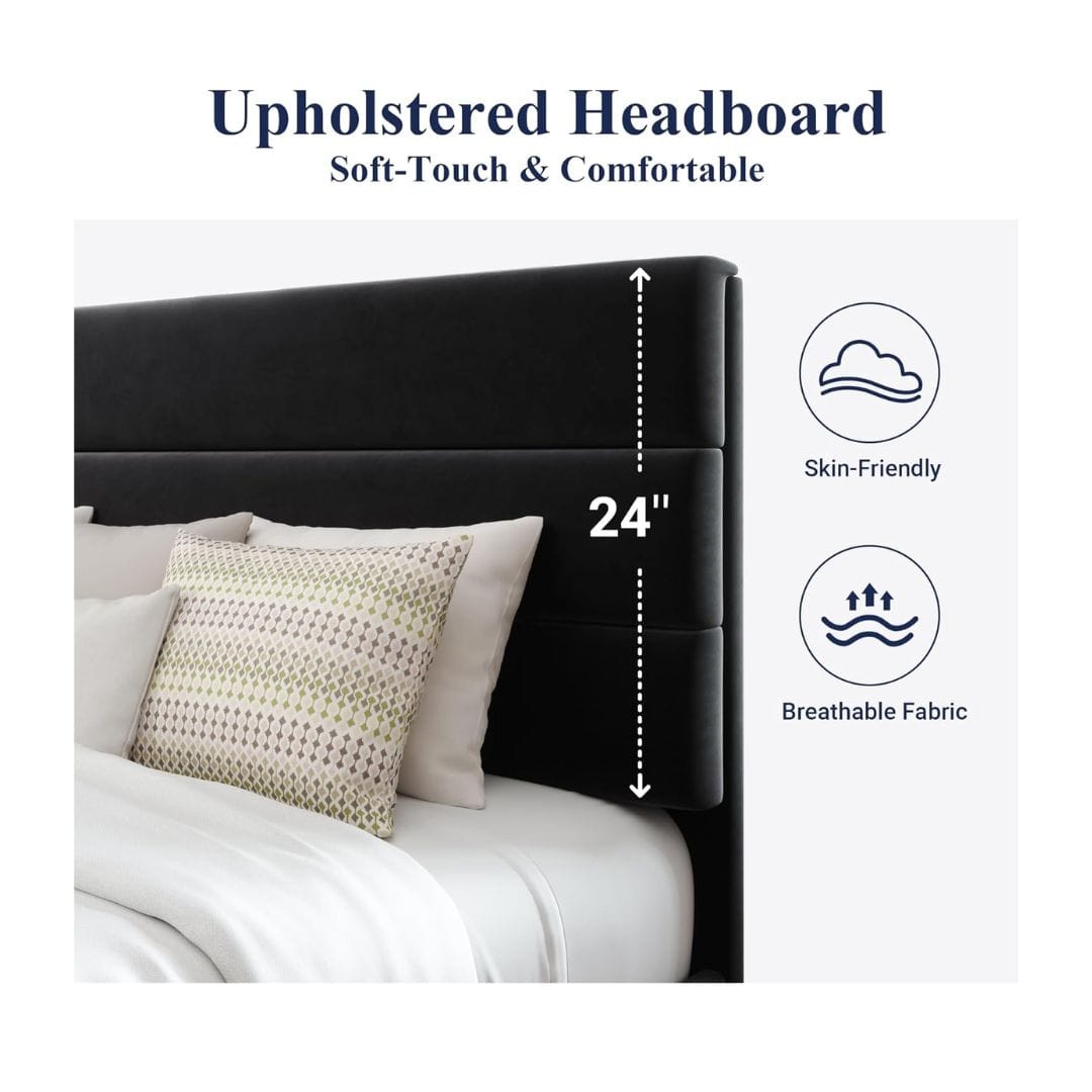 Allewie upholstered Full Bed frame