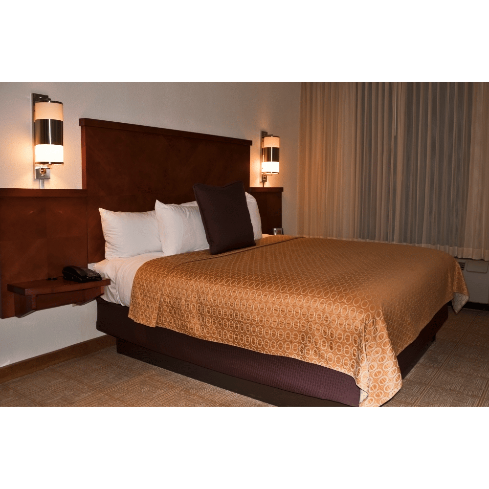  Elegant hotel bedroom scene