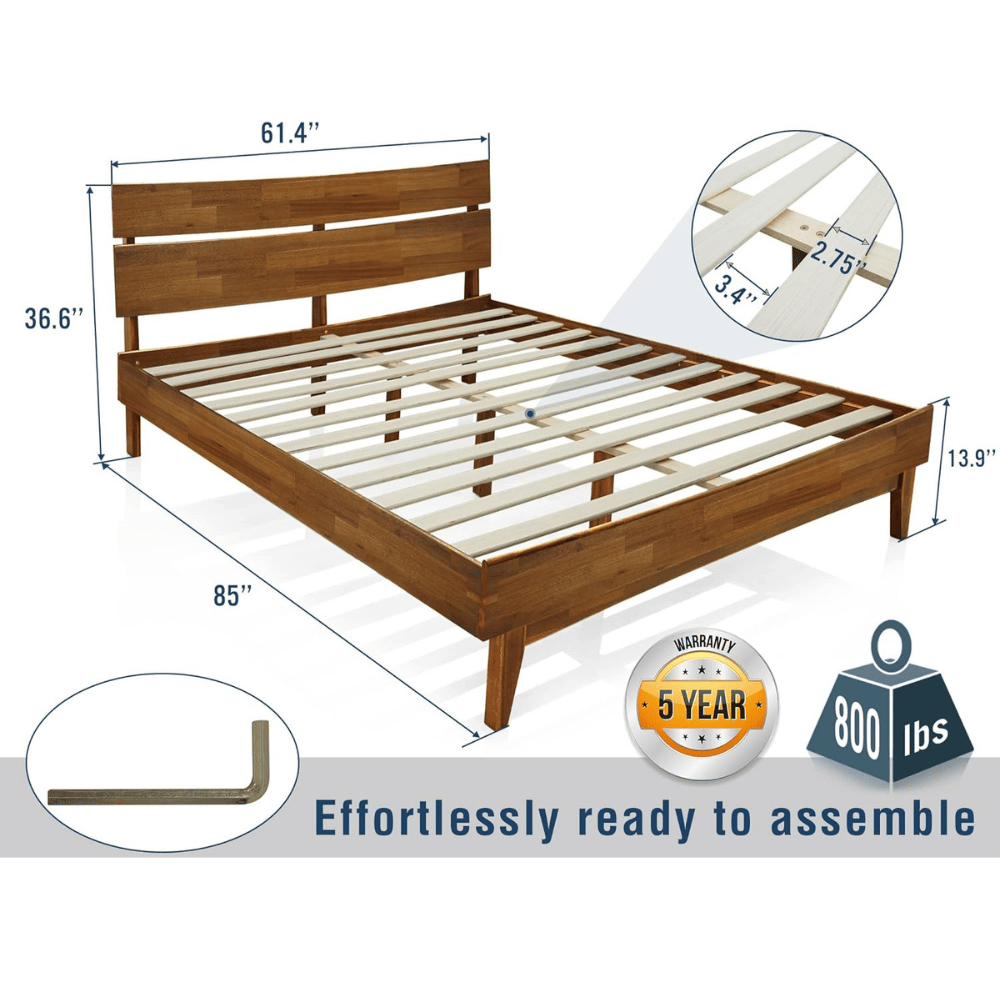 Solid construction supports mattresses with ease.