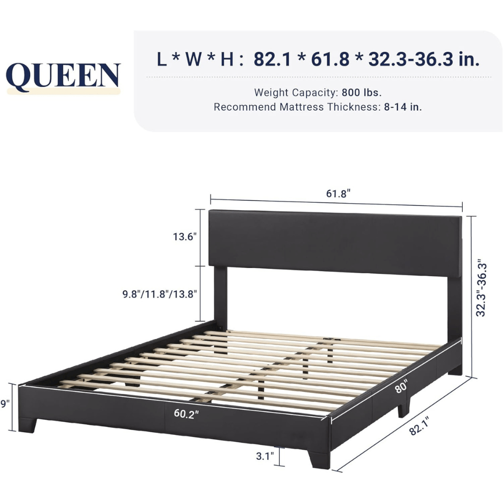 Allewie wood slats bed frame