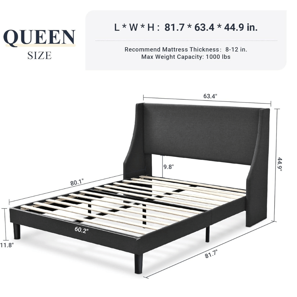Allewie stylish sleek bed frame