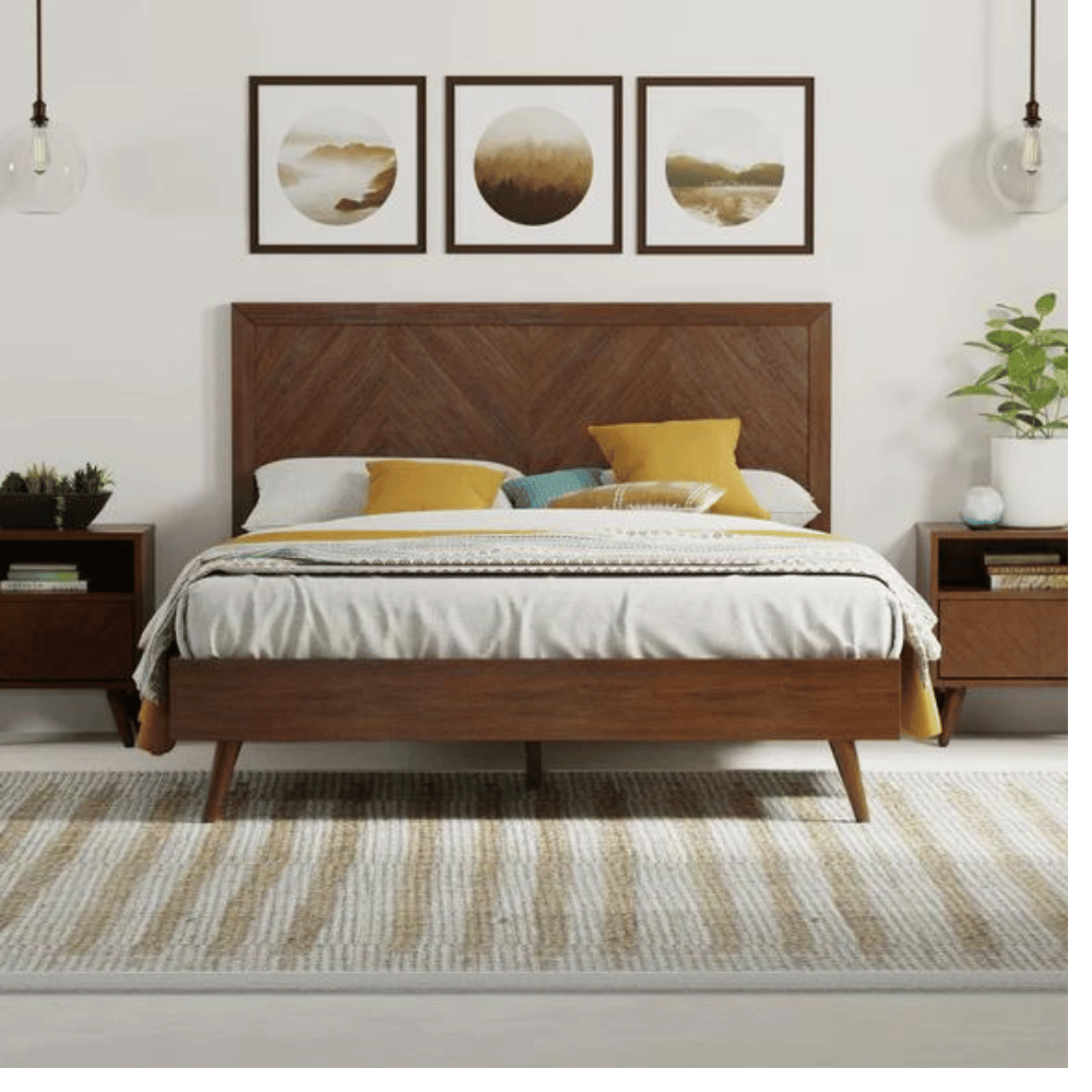 Birchboards natural wood bed frame