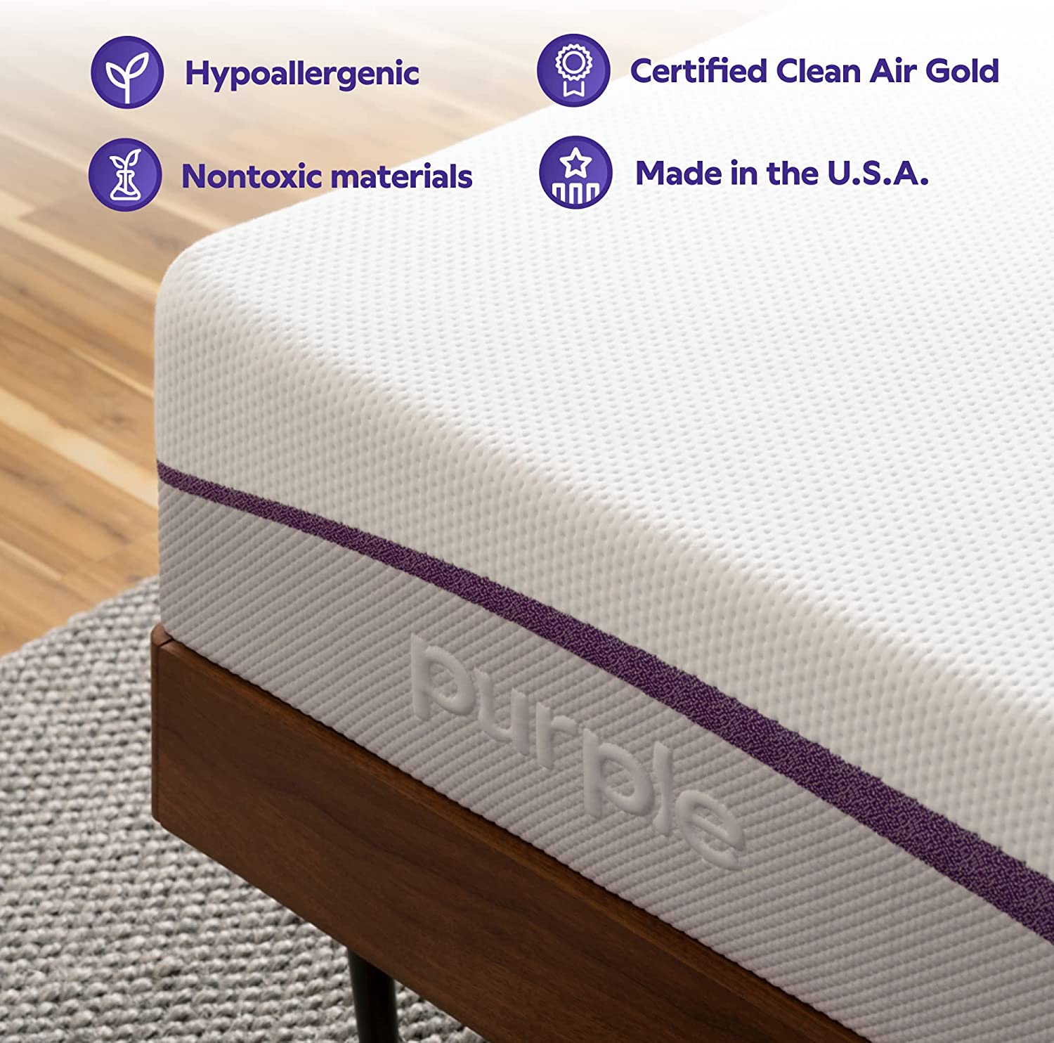 Purple adaptive foam mattress