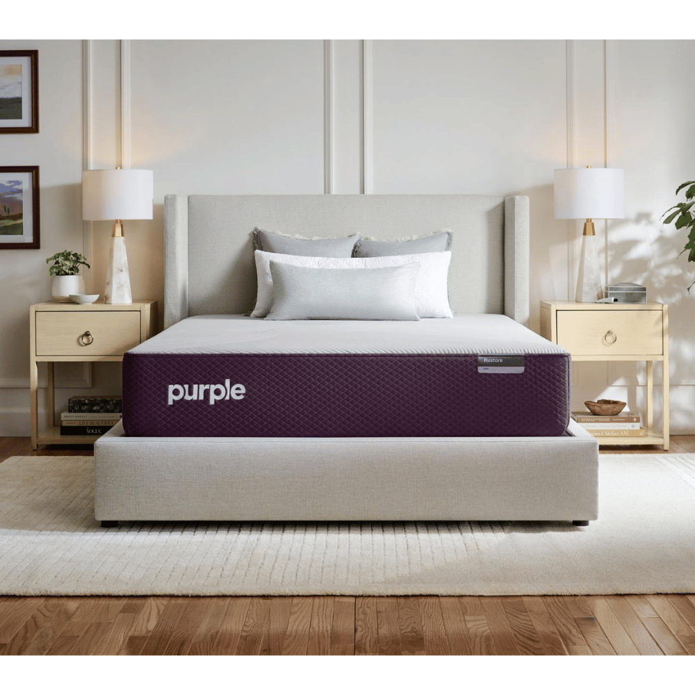 Purple hybrid grid comfort mattress