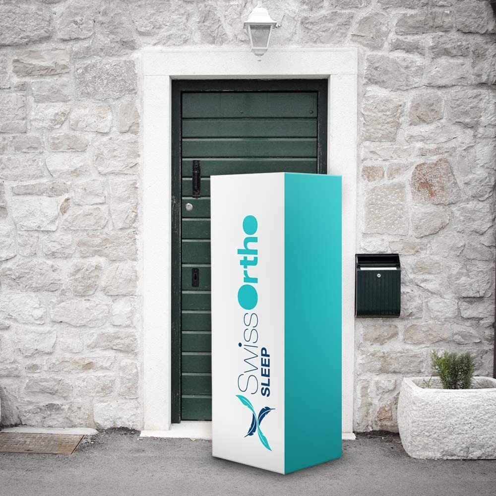 swiss ortho sleep mattress box delivery at front door