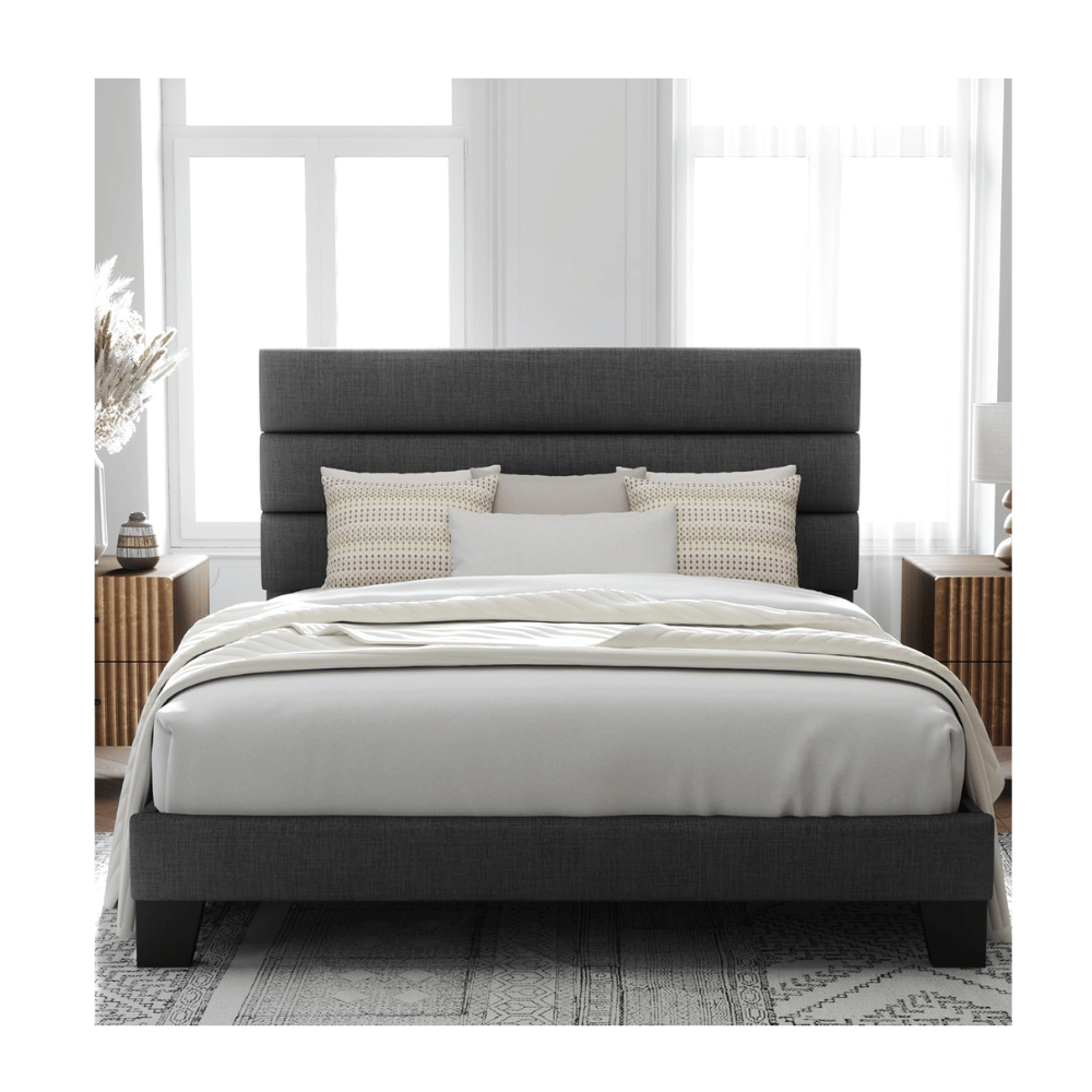 Allewie tufted velvet bed