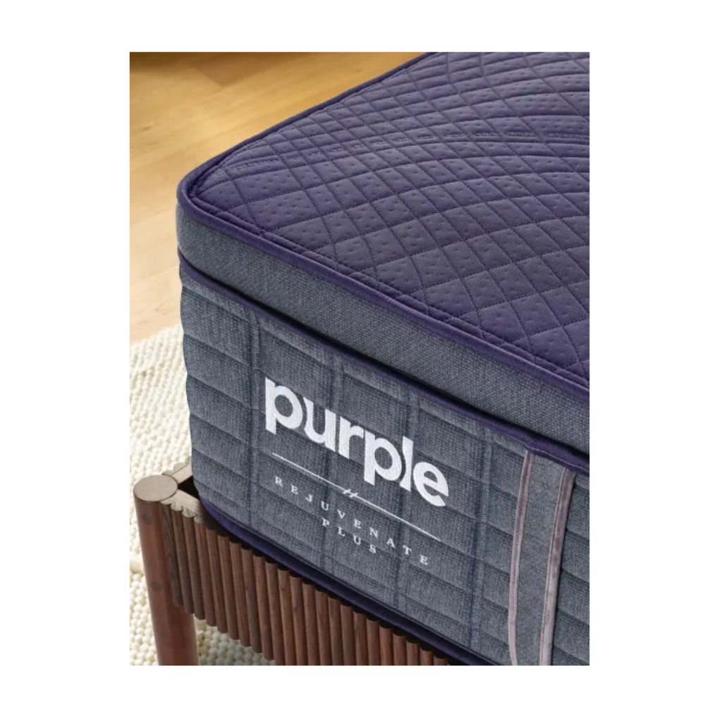 Purple mattress corner