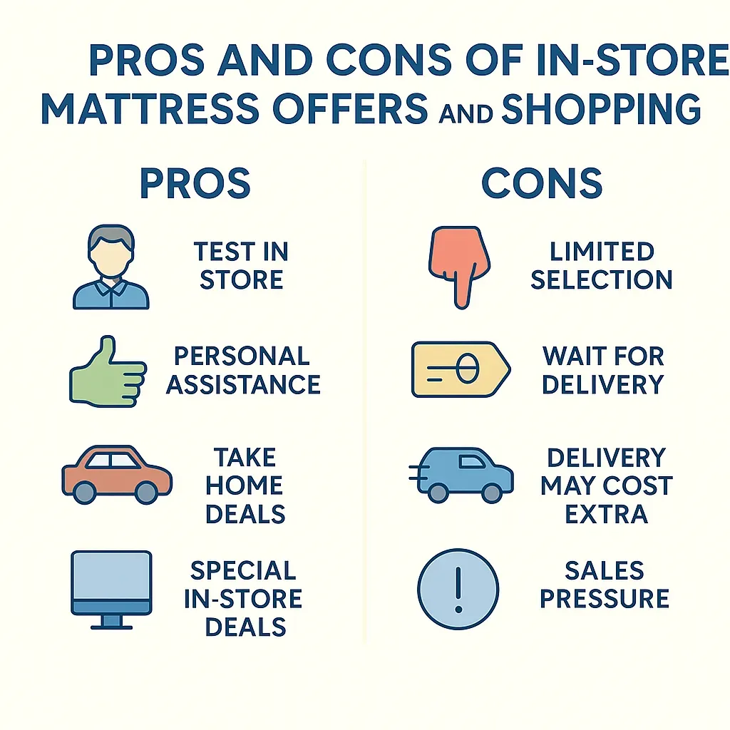 In-store mattress shopping pros and cons