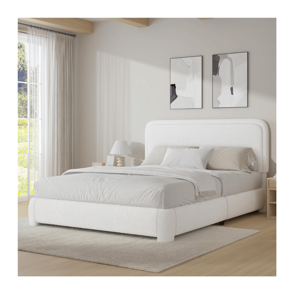 BarnFurin boucle cloud bed frame