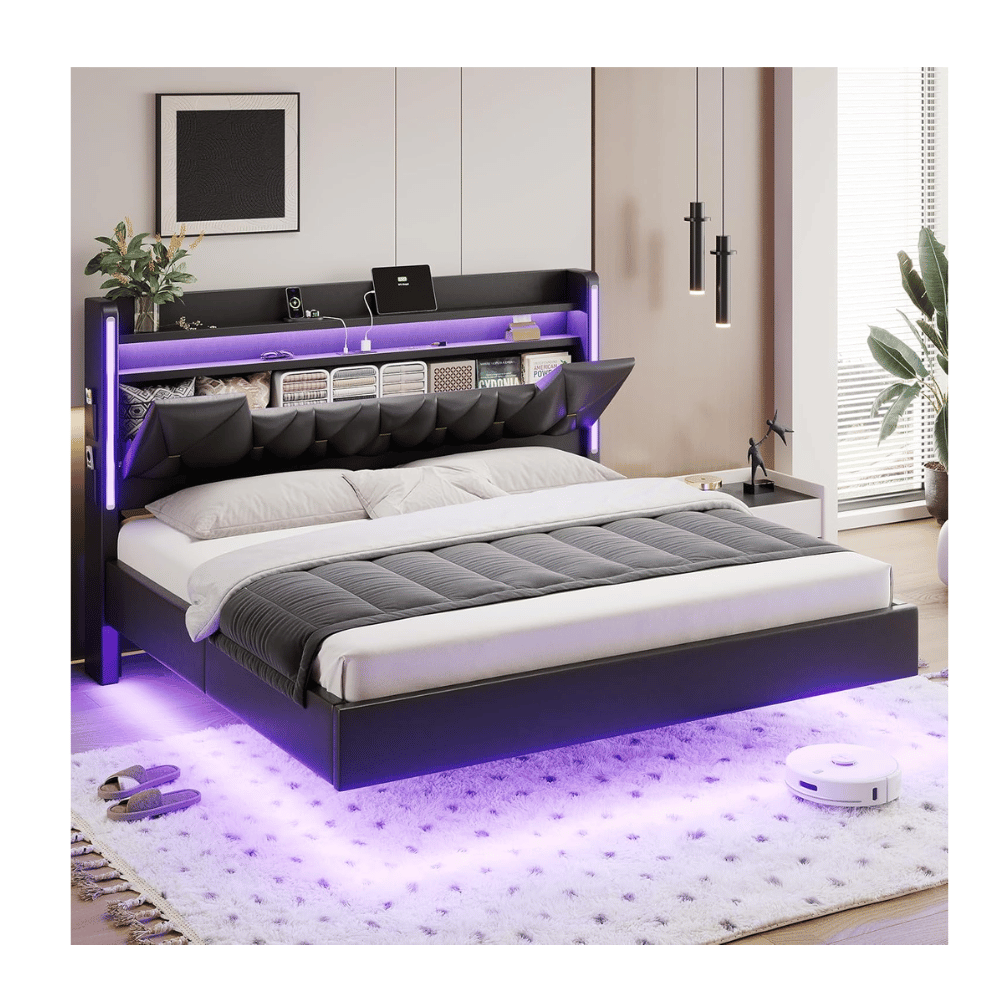 BYSAUD floating cloud bed frame