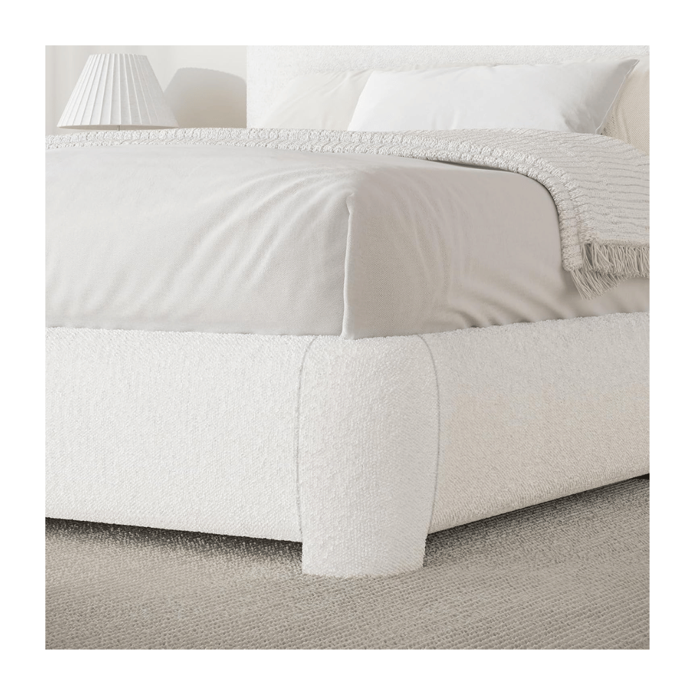 BarnFurin timeless boucle bed frame