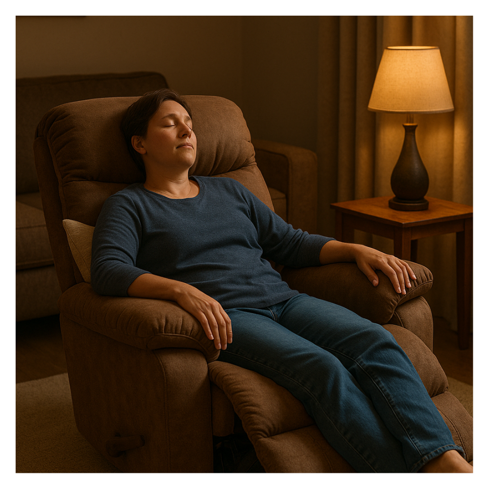 Recliner with sleeper comfort