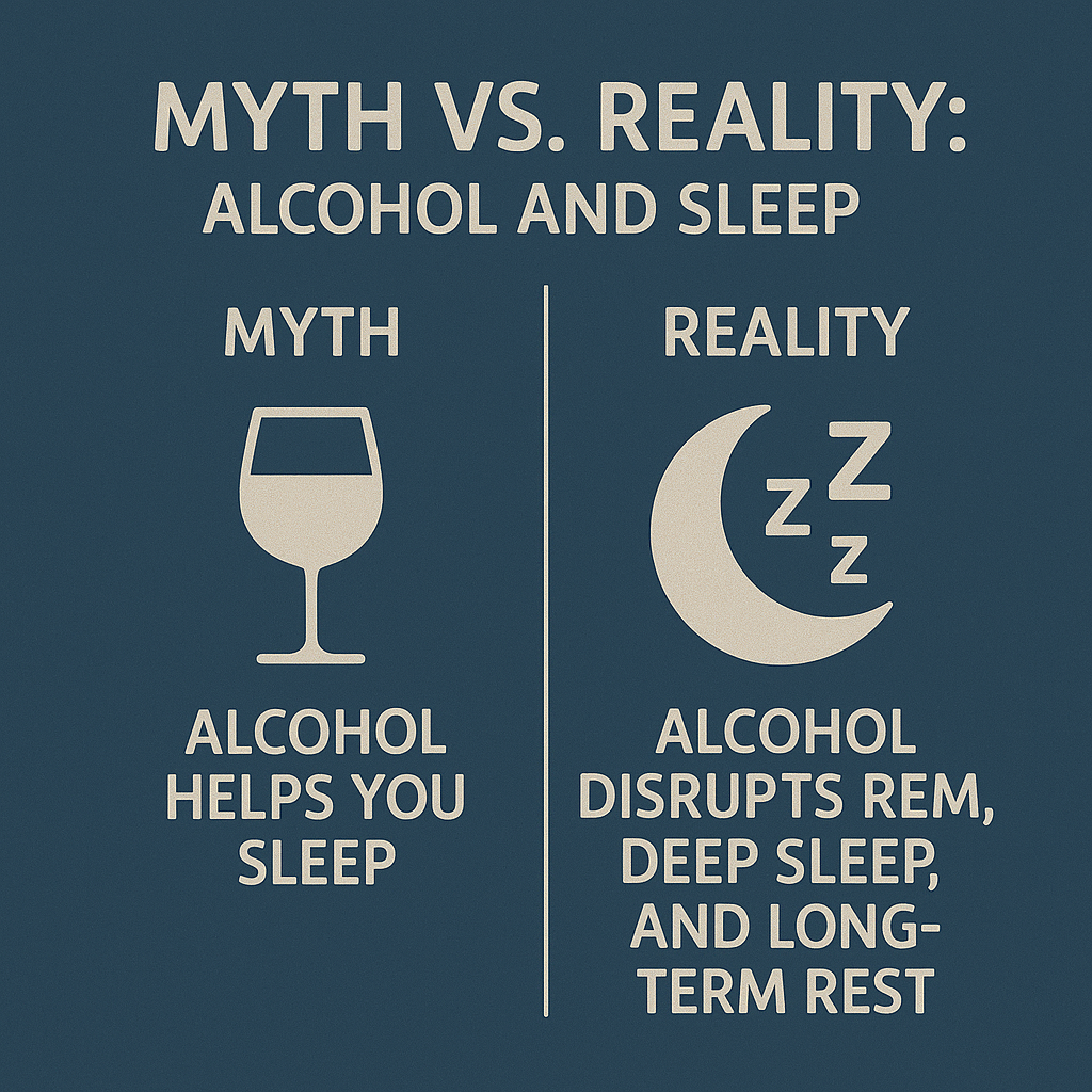Alcohol sleep myth comparison