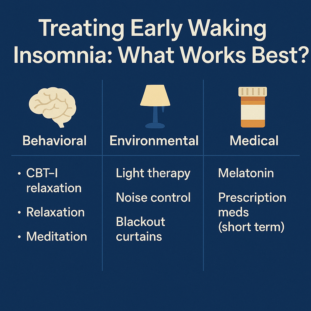 Treatment types for early insomnia