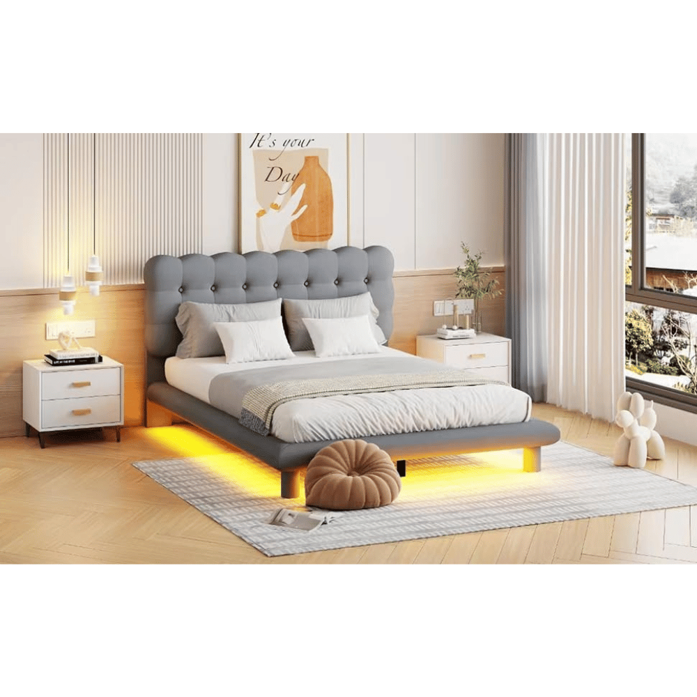 Tdewlye glam velvet bed frame