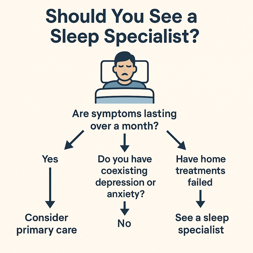 Sleep specialist decision guide chart