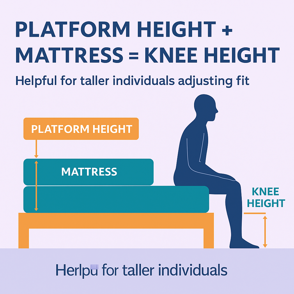 Bed platform and mattress height for tall