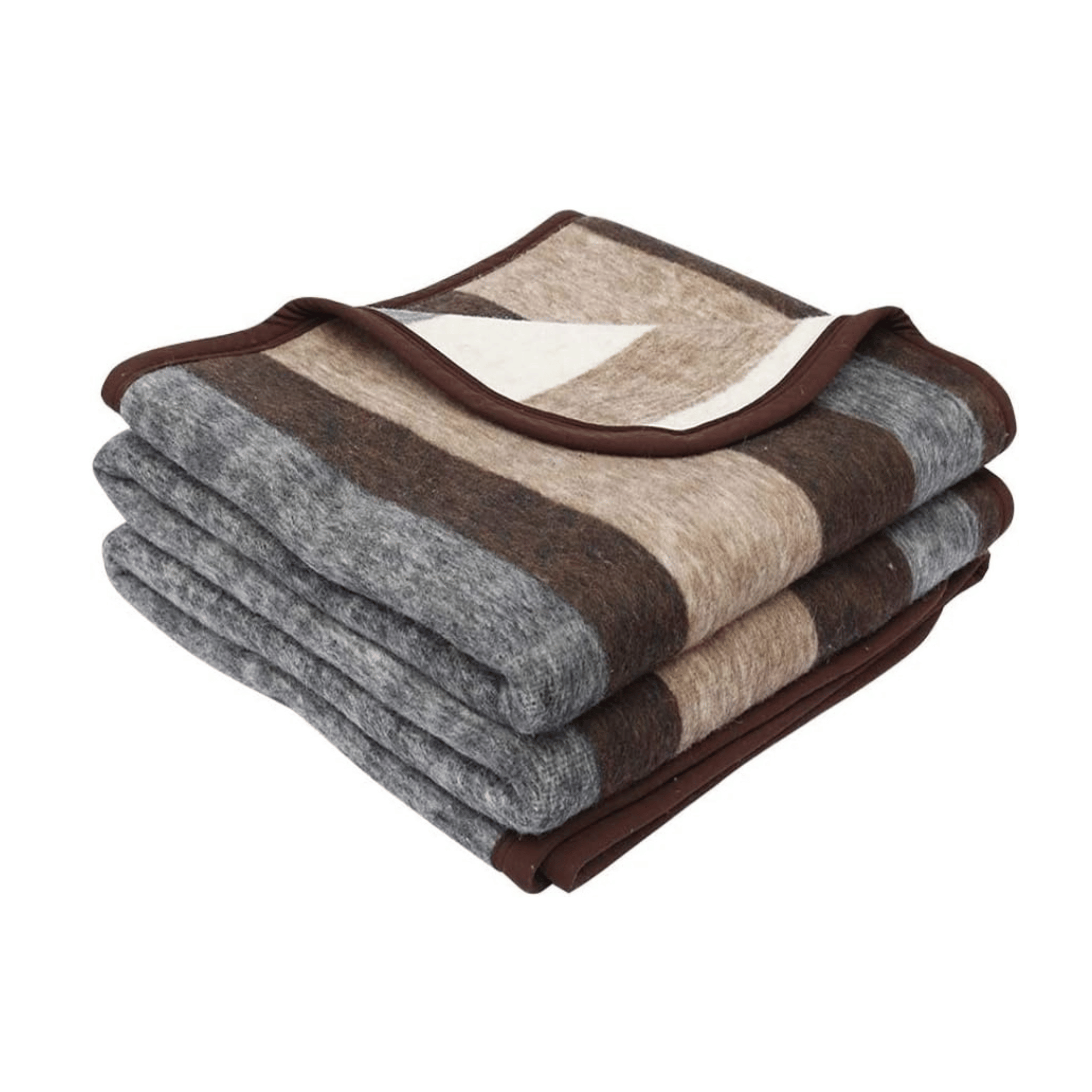 Alpaca Warehouse wool blanket folded.