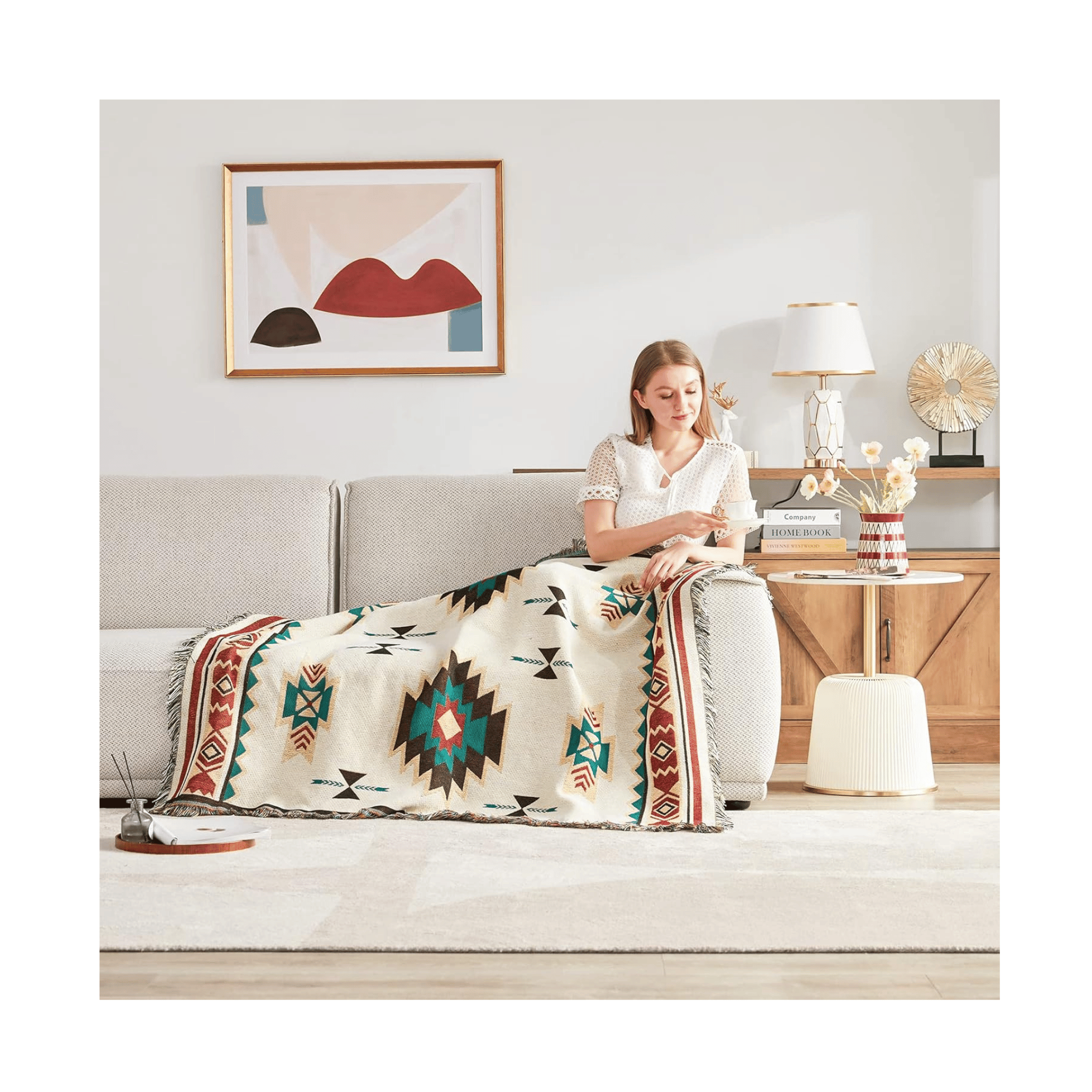 Touchat cozy throw blanket