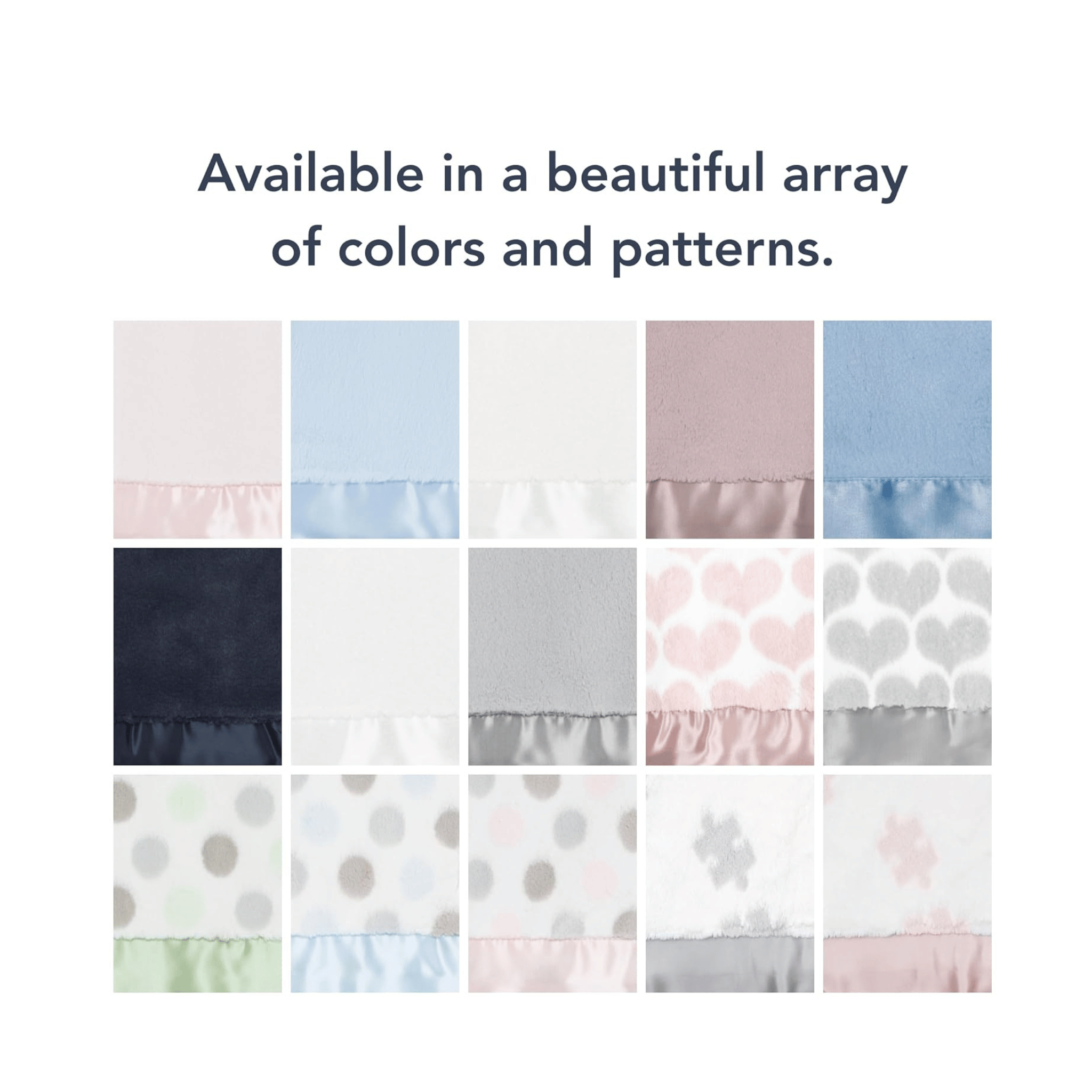 White satin trim baby blanket