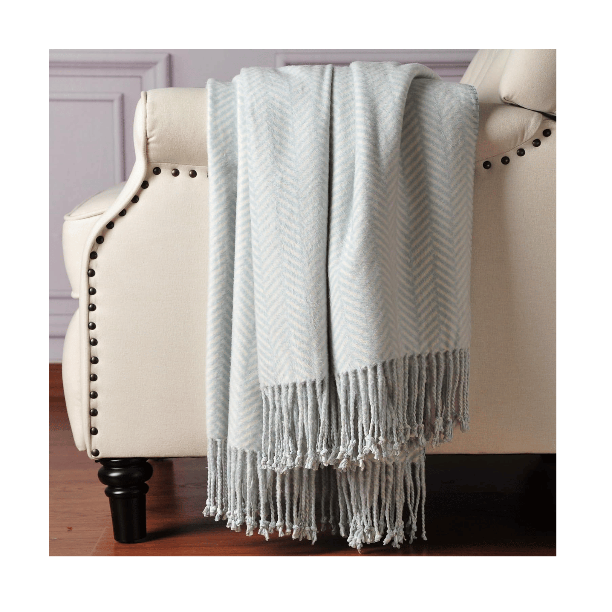 Cuddle Dreams silk throw with fringe
