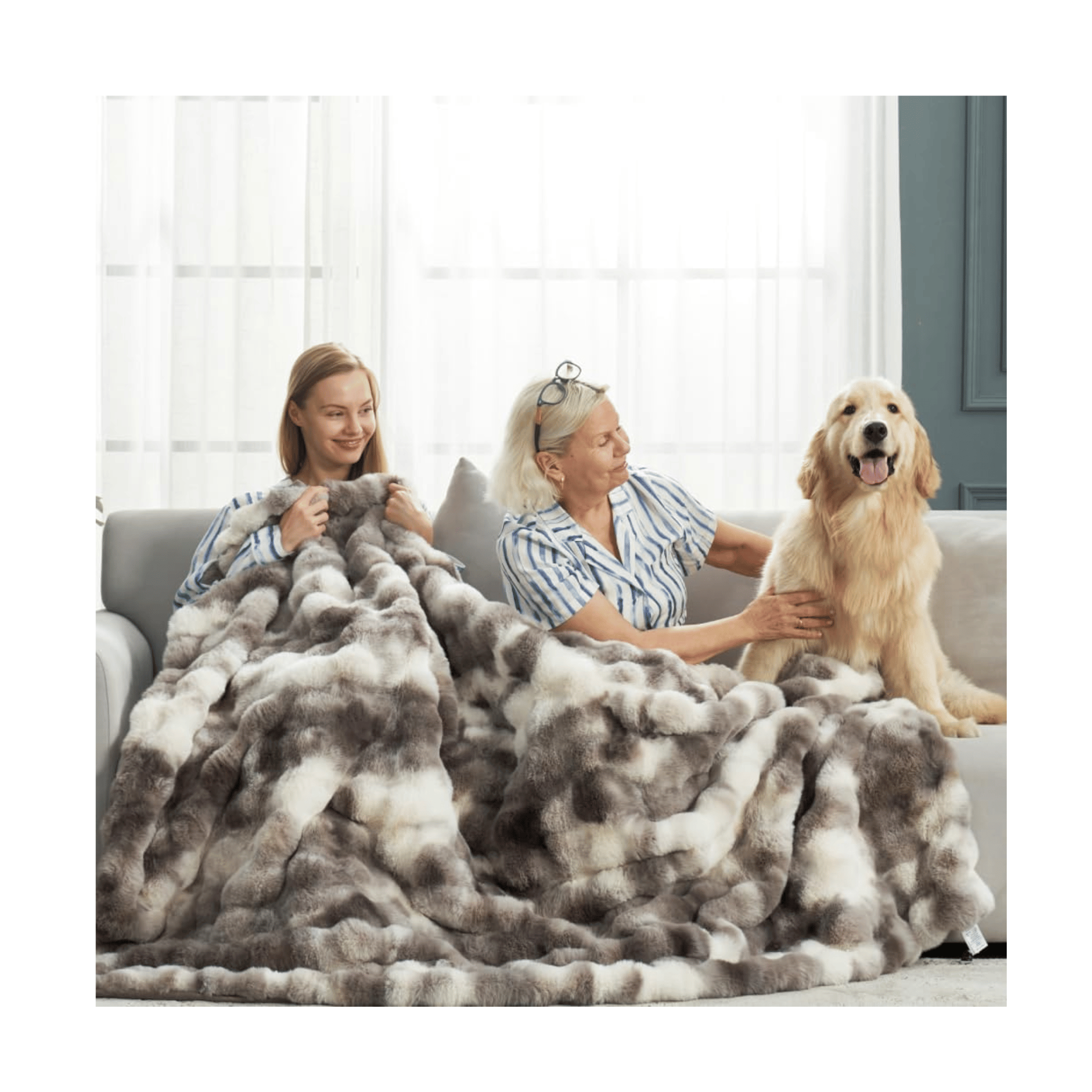 Cozy Bliss faux fur throw blanket
