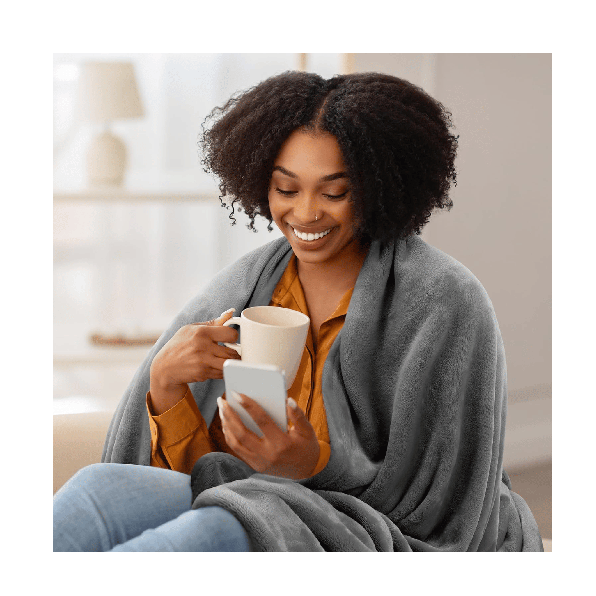 Utopia Bedding gray fleece throw blanket