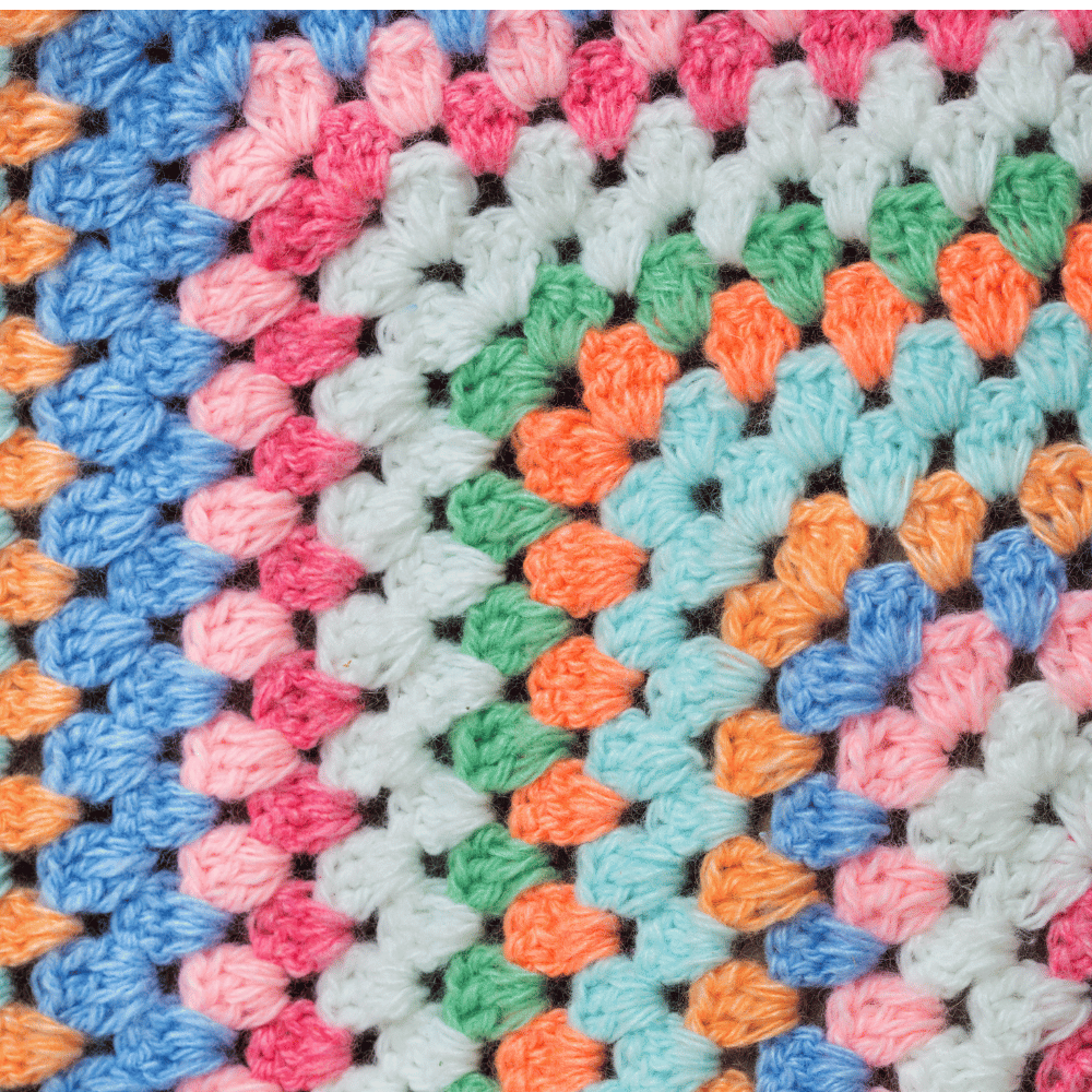 colorful granny square crochet