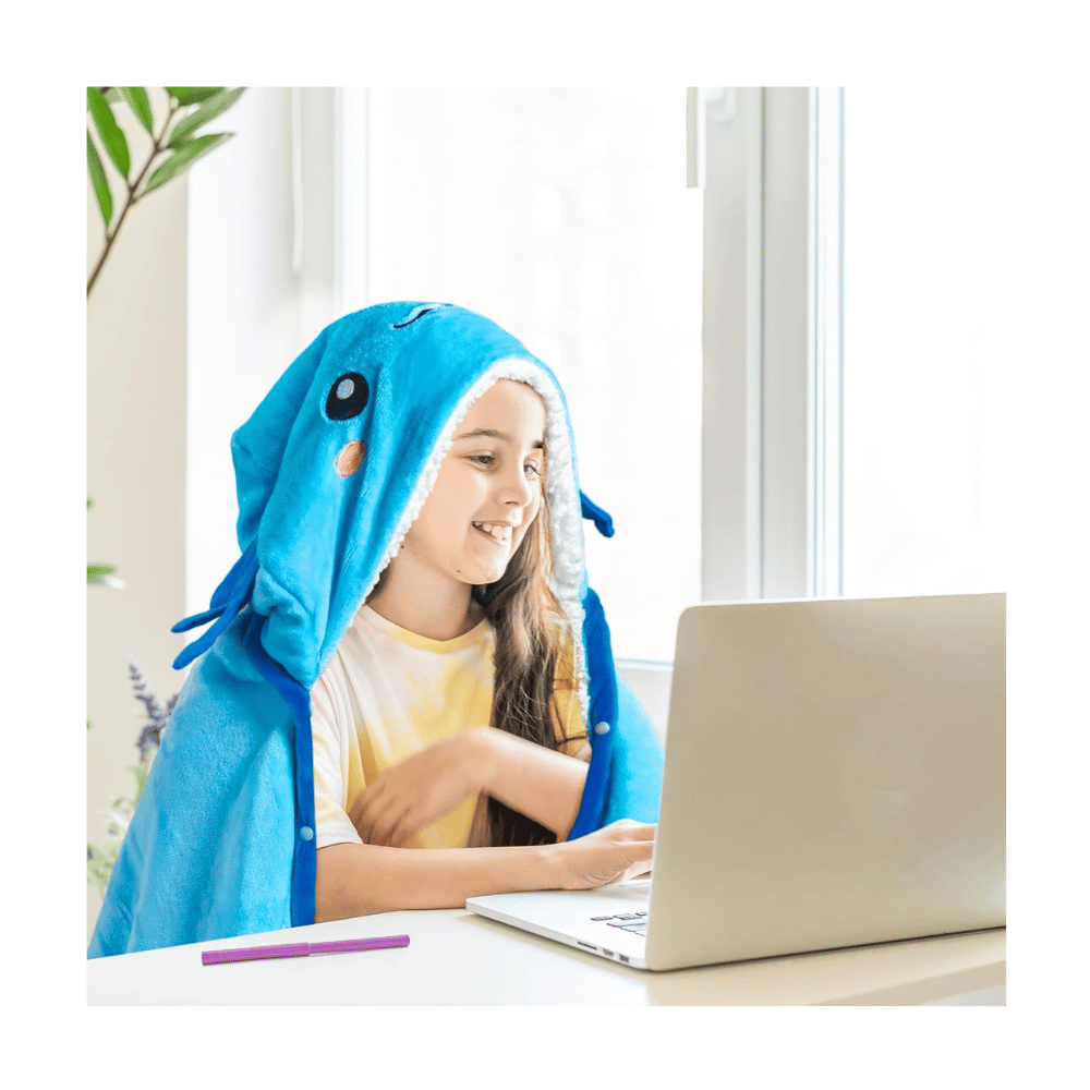 axolotl glow dark wearable blanket hoodie