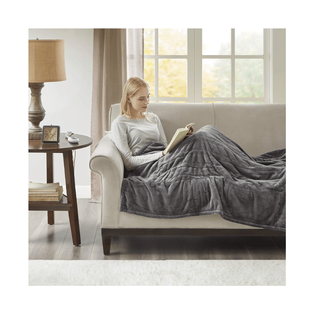 Woolrich heated sofa blanket
