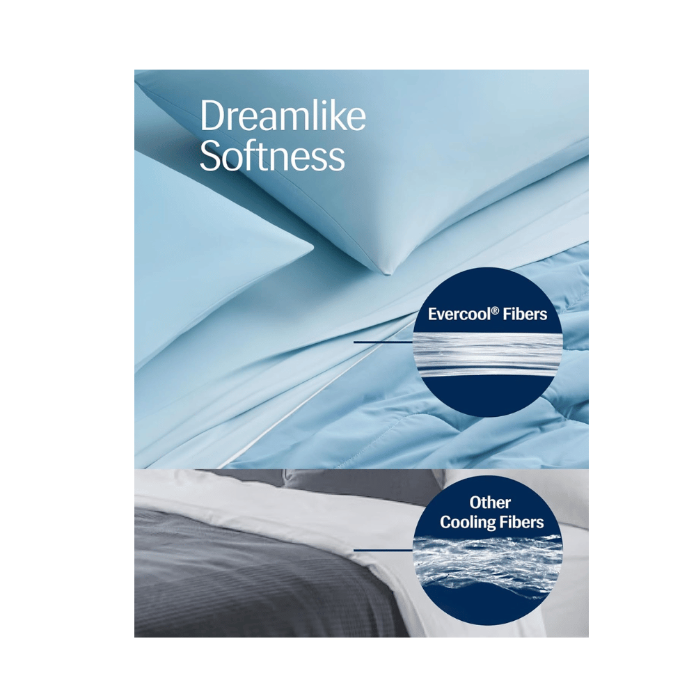 Rest Evercool fibers comparison showing dreamlike softness and enhanced cooling performance