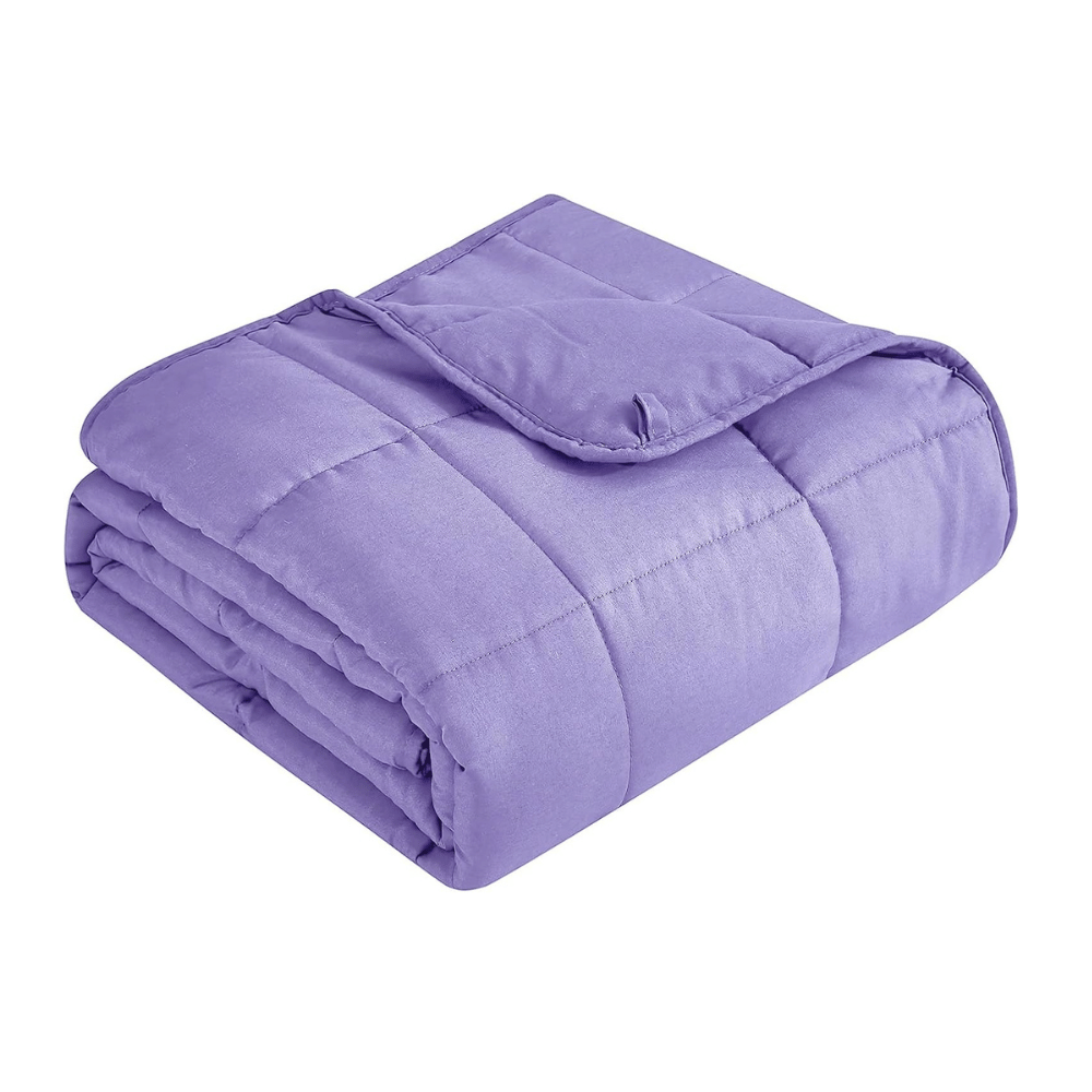 Topcee cooling blanket folded purple breathable smooth cooling fabric