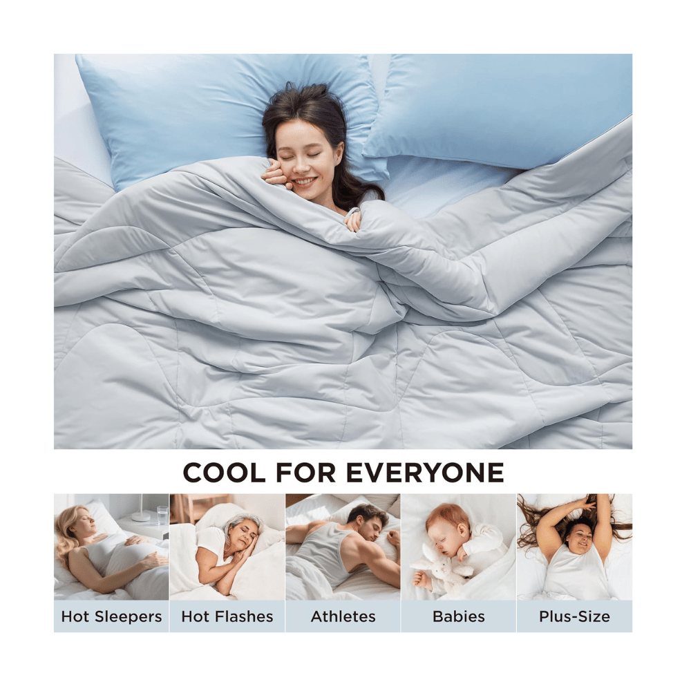 Bedsure cooling comforter cool for everyone hot sleepers athletes babies plus size